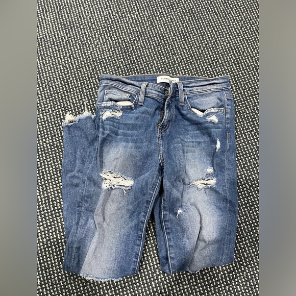 FLYING MONKEY distressed blue jeans - Picture 2 of 2